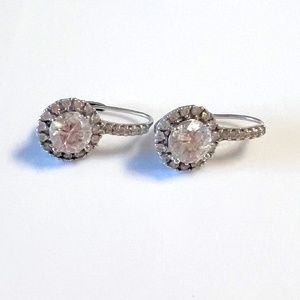 Stella and Dot silver tone earrings